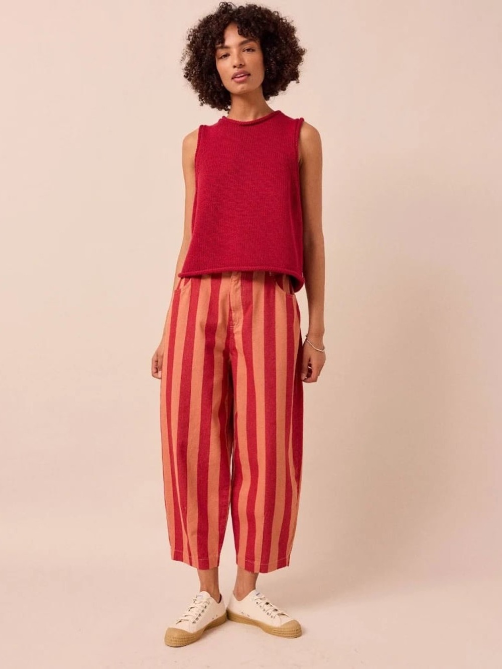 Beyond Nine Remi jeans in orange/ red stripes